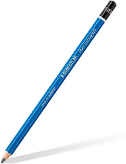 Staedtler Mars Lumograph 100 Lapiz de Grafito Hexagonal - Mina 9B - Resistencia a la Rotura - Madera de Bosques Sostenibles · Pack de 12 uds.
