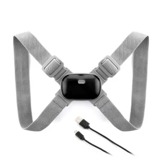 Innovagoods Viback Entrenador de Postura Inteligente - Bateria 400mAh - Aviso por Vibracion - Pantalla LCD - Recargable - Unisex - Talla Unica - Color Gris