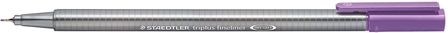 Staedtler Triplus Fineliner 334 Rotulador de Punta Fina - Trazo de 0.3mm - Tinta Base de Agua - Color Lila · Pack de 10 uds.