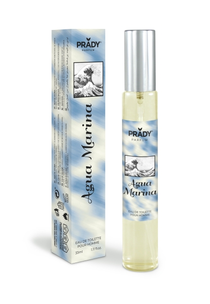 Prady Colonia de Hombre Agua Marina - Frasco de 33 ml - Spray Pulverizador