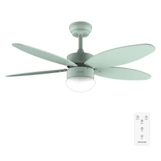 Cecotec EnergySilence Aero 4260 Full Mint Ventilador de Techo con 5 Aspas Reversibles y Luz - 40W - Diametro de 42" - LED con 3 Tonos - Mando a Distancia - Temporizador - 6 Velocidades - Col