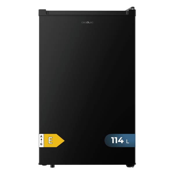 Cecotec Bolero CoolMarket TT 114 L Black Mini Frigorifico - Capacidad 114L - Luz LED - Temperatura Regulable - 50.6x55.1x83.6cm - Color Negro