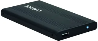 Tooq Carcasa Externa HDD/SDD 2.5" hasta 9,5mm SATA USB 2.0 - Color Negro