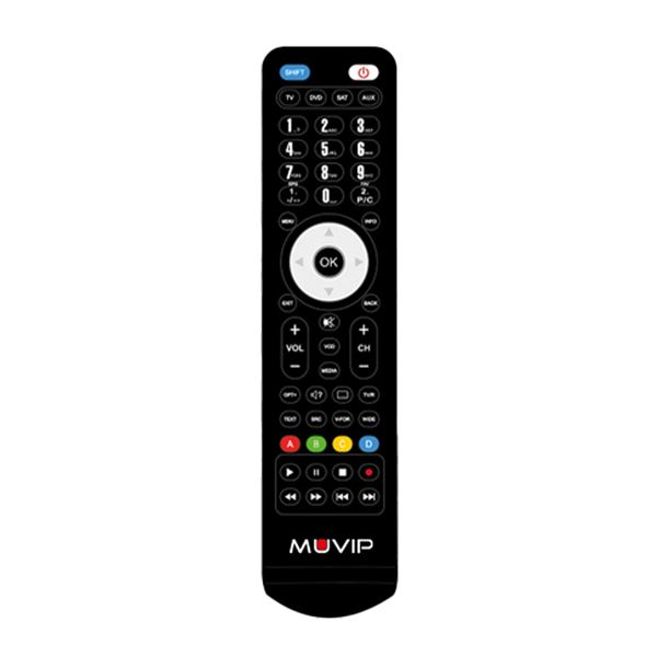 Muvip Mando a Distancia 4 en 1 Universal - Programable - Aprendizaje Desde el Mando Original - Color Negro