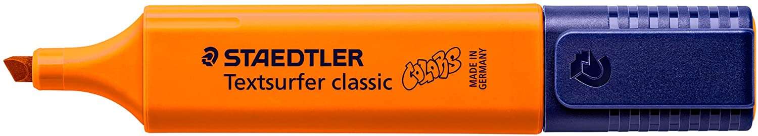 Staedtler Textsurfer Classic 364 Marcador Fluorescente - Punta Biselada 1 - 5mm Aprox - Secado Rapido - Color Naranja · Pack de 10 uds.