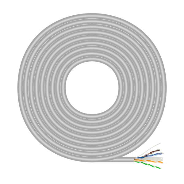 Aisens Bobina de Cable de Red RJ45 Cat.6 UTP Rigido AWG23 CCA (Aleacion) - 305m - Color Gris