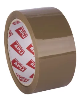 Apli Precinto Premium Pp Solvente - 48mm x 66m - Resistente al Agua y a la Intemperie - Facil de Cortar - Marron · Pack de 36 uds.
