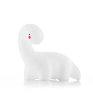 Innovagoods Lightosaurus Lampara Dinosaurio LED - Luz Quitamiedos - RGB Multicolor - Vinilo - 13x12x8cm - Color Blanco