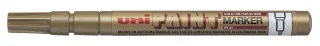 Uni-ball PX-21 Paint Marker - Marcador de Pintura - Punta Acrilica de Bala 0.8-1.2mm - Permanente en Todas las Superficies - Resistente a Luz y Agua - Cuerpo de Aluminio - Color Oro · Pack d