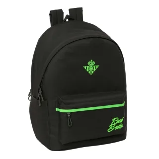 Safta Real Betis Balompie Mochila para Portatiles hasta 15.6" - Antirrobo - Bolsillo para Tablet hasta 11" - Asa de Mano - Conector USB - Acolchada - 31x44x18cm - Color Negro y Verde
