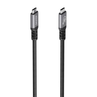 Aisens Cable USB-C Macho - Soporta hasta 100W - Longitud 4m - Velocidad de Transferencia hasta 10Gbps - Resolucion 8K - Aluminio - Color Negro