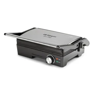 Orbegozo GR 3810 Grill Inoxidable - Cocina sin Aceite - Placas Abatibles 180º - Termostato Regulable - Placa Antiadherente - Potencia 1600W