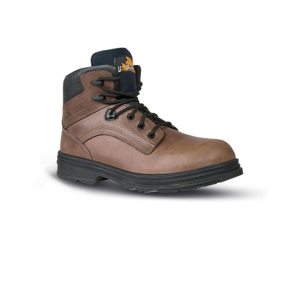 Upower Tribal S Calzado de Seguridad Botines - Talla 38 - Empeine Piel Pull-Up Hidrofugo, Puntal Composite, Antiperforacion, Transpirables, Antideslizantes, Suela PU/PU, Proteccion S3S FO SR