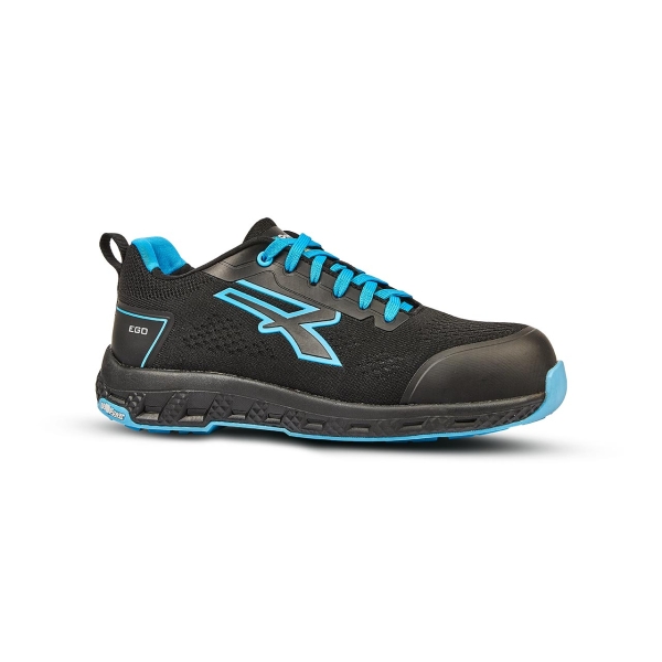 Upower Deon ESD Calzado de Seguridad Funcionales - Talla 35 - Corte U-KNIT Elastico, Puntera Fibertoe, Plantilla Antiperforacion Ultraligera, Suela EVA, Proteccion S1PS HI HRO FO SR - Color
