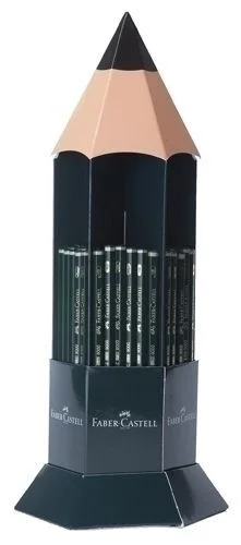 Faber-Castell Castell 9000 Expositor de 120 Lapices de Grafito - Grados de Dureza Surtidos - Mina Resistente a la Rotura - Ecologico