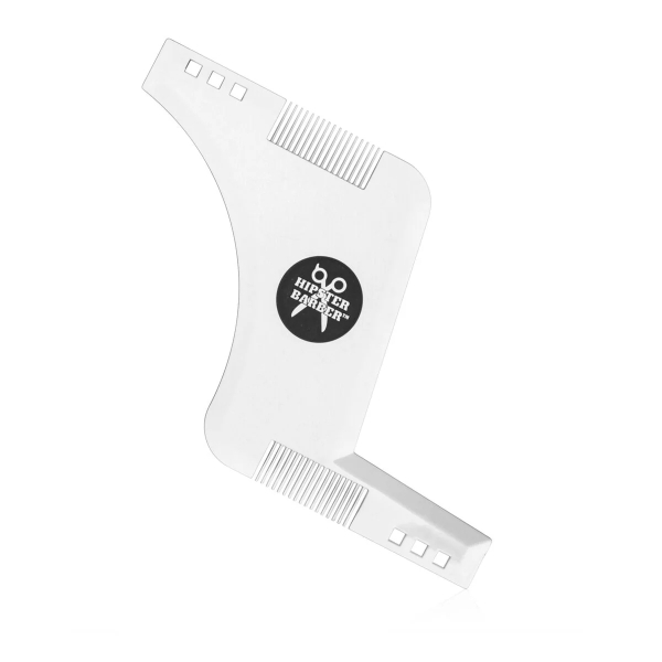 Innovagoods Hipster Barber Plantilla para Afeitado de Barba Preciso - Policarbonato - 17x11.5x0.1cm - Color Transparente