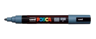 Posca PC-5M Marcador de Pintura - Punta de Bala 1.8-2.5mm - Tinta Base al Agua - Resistente a la Luz - No Permanente - Color Gris Pizarra · Pack de 6 uds.