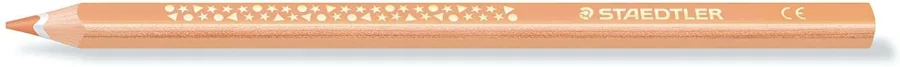 Staedtler Jumbo Noris 128 Lapiz Triangular de Color - Mina de 4mm - Resistencia a la Rotura - Diseño Ergonomico - Color Beige · Pack de 12 uds.