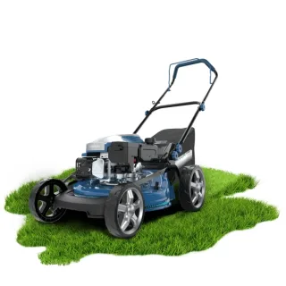 Cecotec Terrenator 3200.46 Total Z Cortacesped de Gasolina - Deposito 0.8L - Ancho de Corte 46cm - Motor de 144cc - Tanque de Aceite 0.5 L - Altura de Corte Ajustable - Color Azul Marino