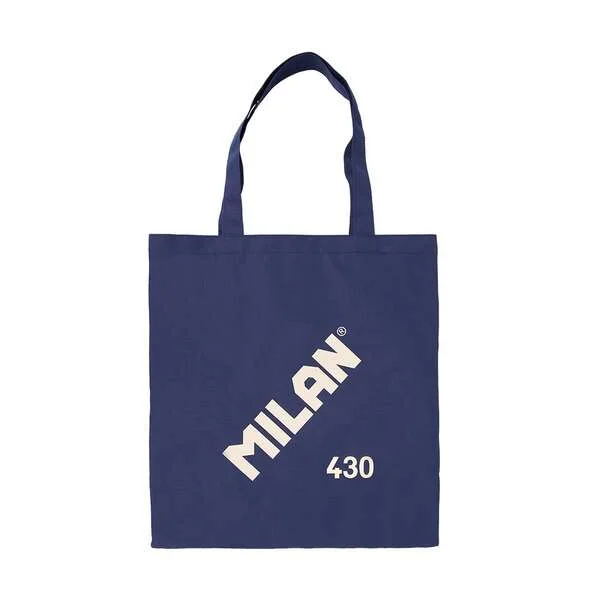 Milan Coleccion 430 Tote Bag Bolsa de Tela - Tamaño 50x38x41cm - Asa Larga 27cm - Tejido 'ripstop' - Color Azul Oscuro