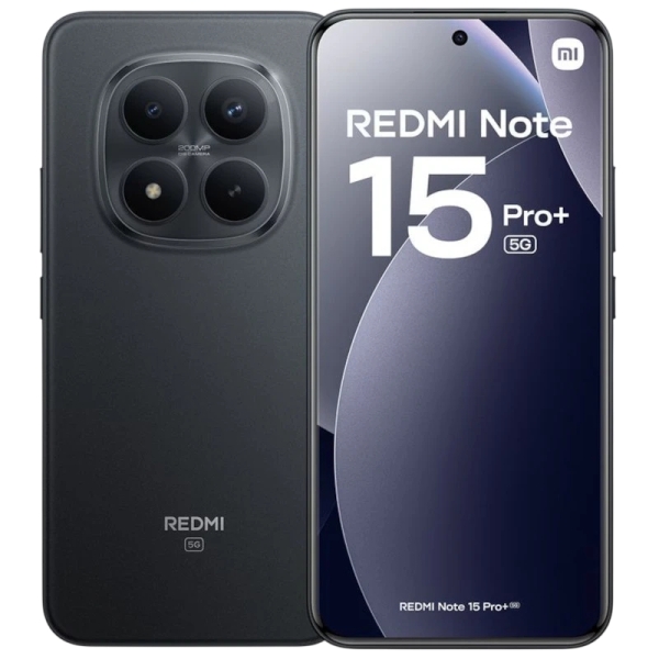 Xiaomi Redmi Note 15 Pro+ 5G Smartphone Pantalla AMOLED 6.83" 1.5K 120Hz - 12Gb - 512GB - Snapdragon 7s Gen 4 - Camara 200 MP OIS + 8 MP - Bateria 6500 mAh con Carga 100W HyperCharge - IP68 - Color Negro