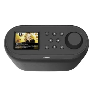 Hama DIR400 Radio Digital - Bluetooth - Pantalla 2.4" - Cable 180cm - Doble Banda 2.4 y 5GHz - Almacena hasta 30 Emisoras - Compatible con Plataformas de Streaming - 18x19x7.5cm - Color Negr