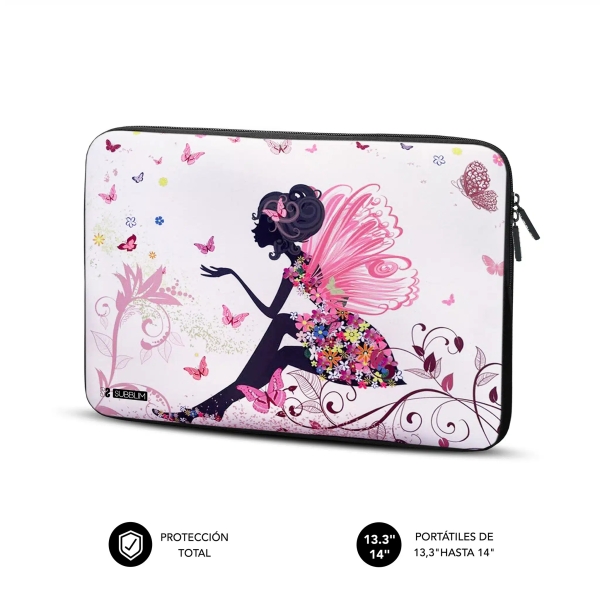 Subblim Funda Trendy de Neopreno Portátil de 13.3" a 14"- Resistencia a Golpes y Caidas - Colores Varios