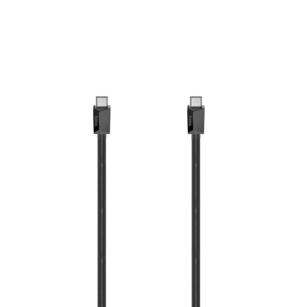 Hama Essential Cable USB-C Macho - Potencia Maxima 60W - Longitud 1.5m - Velocidad hasta 480Mbps - Blindaje Doble - Color Negro