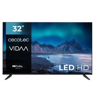 Cecotec A5 series ALH50032 Televisor Smart TV de 32" LED con Resolucion HD - Sistema Dolby Audio - Sistema Operativo VIDAA - WiFi Integrado - 3 HDMI - 2 USB - Sonido 16W - Color Negro
