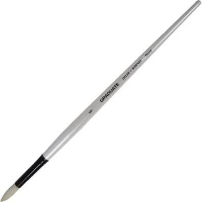 Daler Rowney Graduate Pincel para Oleo - Pelo de Cerda Natural - Mango Largo - Redondo - N°6