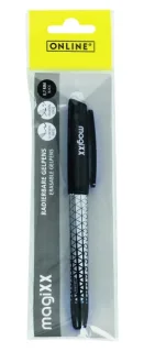 Online MagiXX Classic Boligrafo de Tinta Gel Borrable - Trazo de 0.7mm - Cartucho Reemplazable - Presentado en Blister - Uso Ambidiestro - Color Negro · Pack de 6 uds.