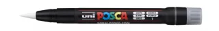 Posca PCF-350 Marcador de Pintura - Punta Acrilica Estilo Pincel - Base al Agua - No Permanente - Resistente a la Luz - Inodoro - Ideal para Carteleria y Decoracion - Color Blanco · Pack de