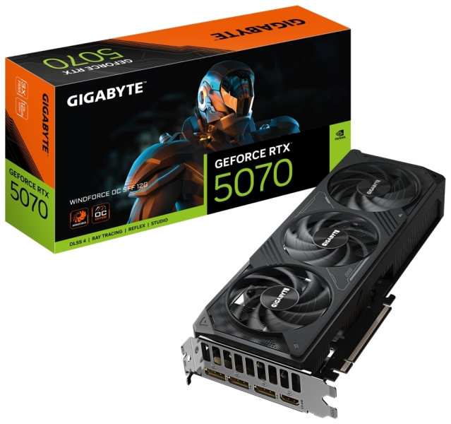 Gigabyte GeForce RTX 5070 Tarjeta Grafica WINDFORCE OC 12GB GDDR7 - 3x DP, HDMI