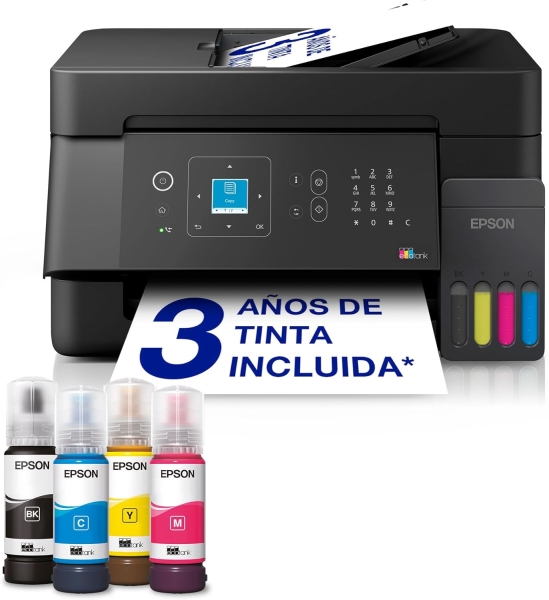 Epson EcoTank ET-4900 Impresora Multifuncion Color Fax WiFi 33ppm - ADF de 30 hojas