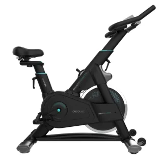 Cecotec DrumFit Indoor 24000 Magnetic Connected Bicileta Estatica - Pantalla LCD - Volante de 24kg - Resistencia Magnetica - Manillar y Sillin Regulables - Ruedas de Transporte - Color Negro