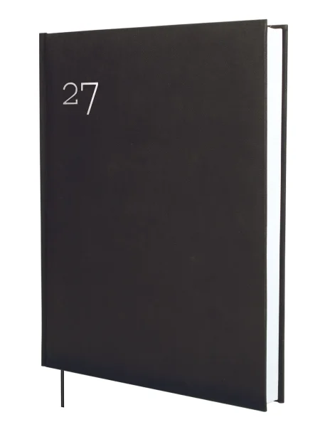 Finocam Dynamic Milano Agenda Profesional - Anual 2027 - 1 Dia por Pagina - Formato Y12 - 210x270mm - Cinta Punto - Tapa Dura Acolchada - Esquinas Microperforadas - Papel de 80g/m2 - Color Negro