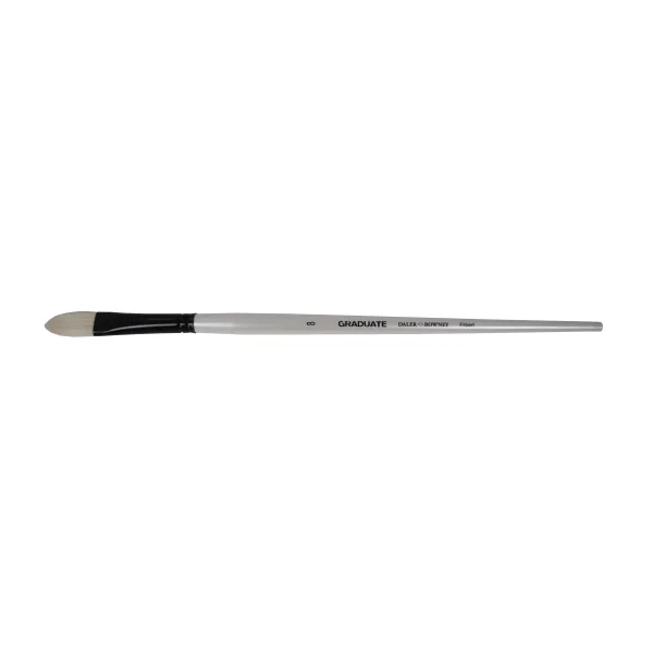 Daler Rowney Graduate Pincel para Oleo - Pelo de Cerda Natural - Mango Largo - Lengua de Gato - N°8