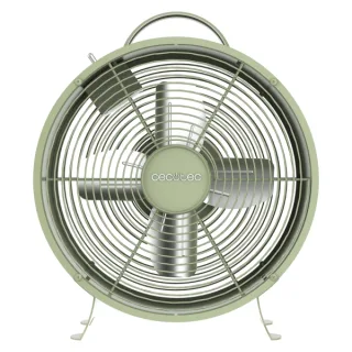 Cecotec EnergySilence 400 RetroDesk Ventilador de Sobremesa con 4 Aspas - 25W - Diametro de 20cm - 2 Velocidades - Uso Sencillo e Intuitivo - Base Segura y Estable - Color Menta