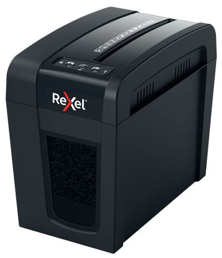 Rexel Secure X6-SL Whisper-Shred Destructora de Papel Manual Corte en Particulas P-4 - Destruye hasta 6 Hojas - Tecnologia de Bajo Ruido Whisper-Shred - Papelera de 10L - Color Negro
