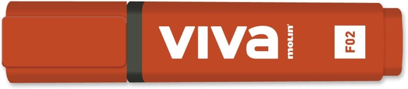 Molin Viva Marcador Fluorescente - Trazo entre 1 y 5mm - Tinta con Base de Agua - Color Rojo · Pack de 10 uds.