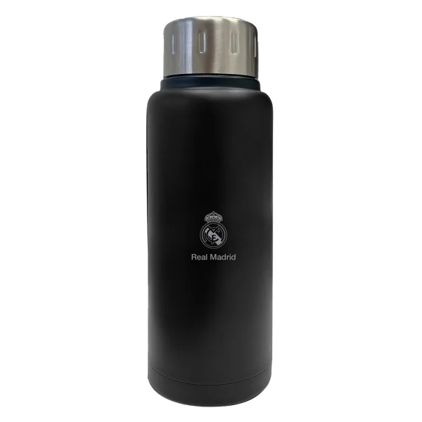 Safta Real Madrid Premium Botella Termo de 500ml - Acero Inoxidable - 70x225mm - Color Negro
