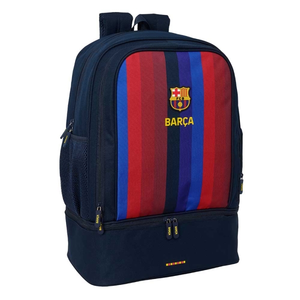 Safta F.C.Barcelona 1ª Equipacion 26/27 Mochila - Bolsillo Frontal - Hombreras y Espalda Acolchada - Portabotellas - Cremallera con Doble Tirador - Asa de Mano - 35x50x24cm - Color Azul Noche