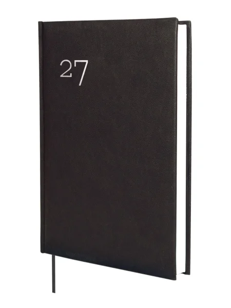 Finocam Dynamic Milano Agenda Profesional - Anual 2027 - 1 Dia por Pagina - Formato Y11 - 165x240mm - Cinta Punto - Tapa Dura Acolchada - Esquinas Microperforadas - Papel de 80g/m2 - Color Negro