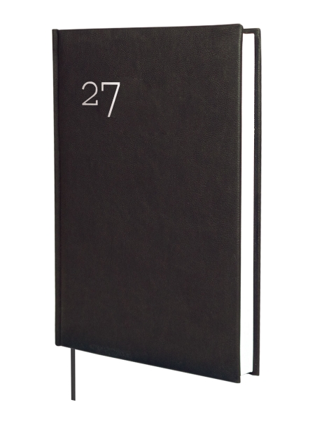 Finocam Dynamic Milano Agenda Profesional - Anual 2027 - 1 Dia por Pagina - Formato Y11 - 165x240mm - Cinta Punto - Tapa Dura Acolchada - Esquinas Microperforadas - Papel de 80g/m2 - Color Negro
