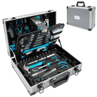 Cecotec ToolBox 8000 Pro Juego de Herramientas - 380 Piezas - Maletin de Aluminio - Color Acero