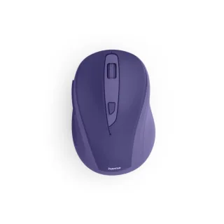 Hama WM-400 Raton Optico Inalambrico para Diestros 1600dpi - Ergonomico - Rango 10m - 6 Botones - USB-A RF 2.4GHz - Silencioso - 6.5x4.2x9.6cm - Color Purpura