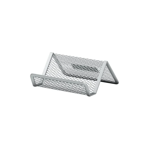 ErichKrause Compass Classic Tarjetero de Sobremesa - Acero Inoxidable - 98x72x45 - Color Plata · Pack de 24 uds.
