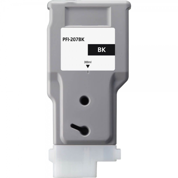 Canon PFI207 Negro Cartucho de Tinta Generico - Reemplaza 8789B001/PFI-207BK
