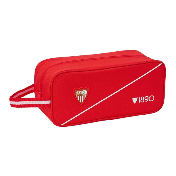 Safta Sevilla FC Zapatillero - Capacidad 7L - Asa de Mano Lateral - 34x15x14cm - Color Rojo