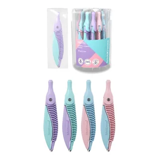 ErichKrause Pastel Compas Escolar - Cuerpo de Plastico - Estuche de PVC - 122mm de Longitud - Radio Maximo de 150mm - Colores Surtidos · Pack de 24 uds.